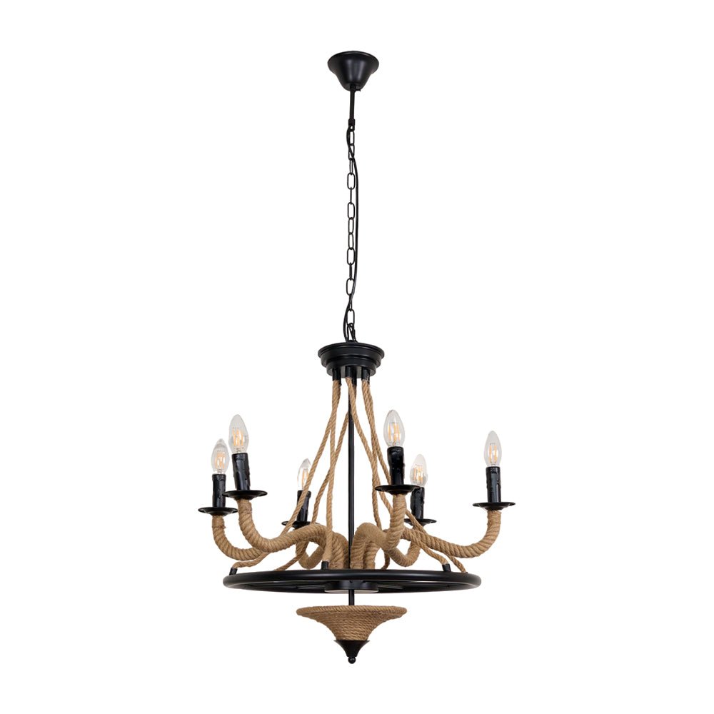 Ariiella Chandelier Hemp Rope Large Wheel