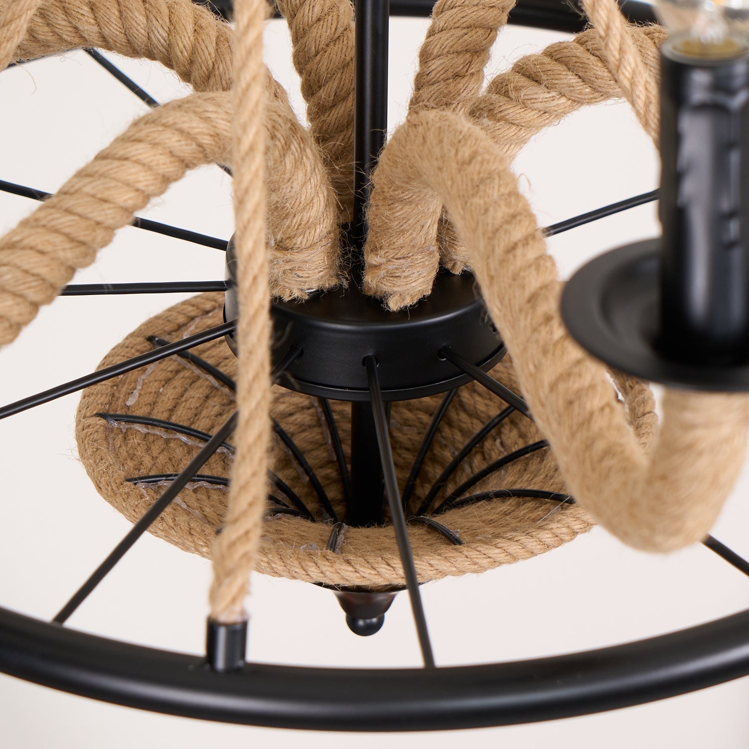 Ariiella Chandelier Hemp Rope Large Wheel
