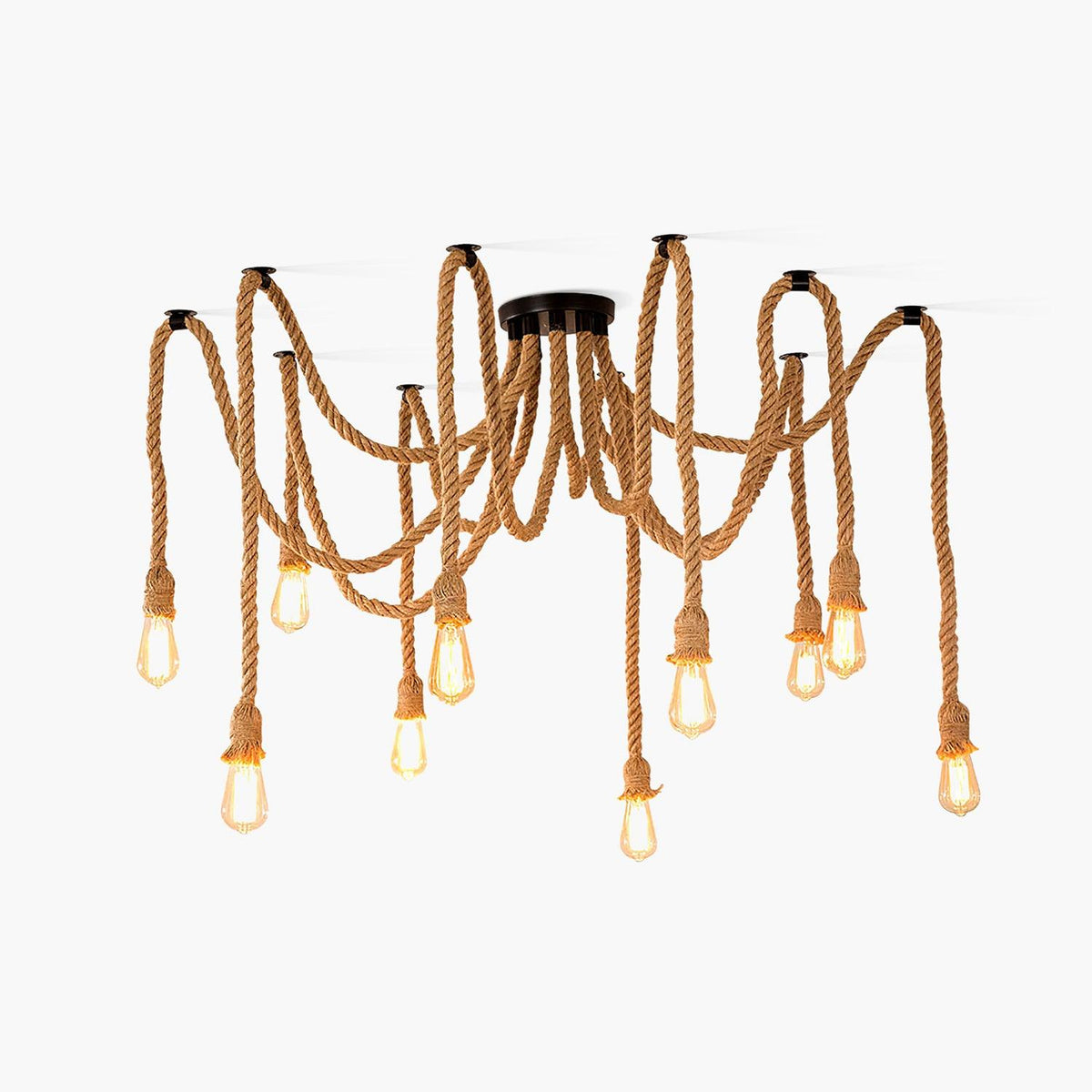 Arianissa Chandelier Hemp Rope Industrial Retro