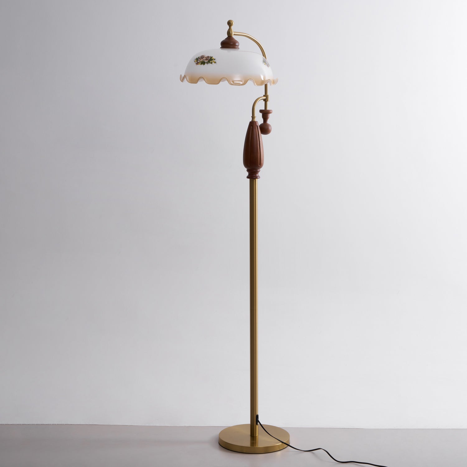 Volorel Vintage Glass Floor Lamp