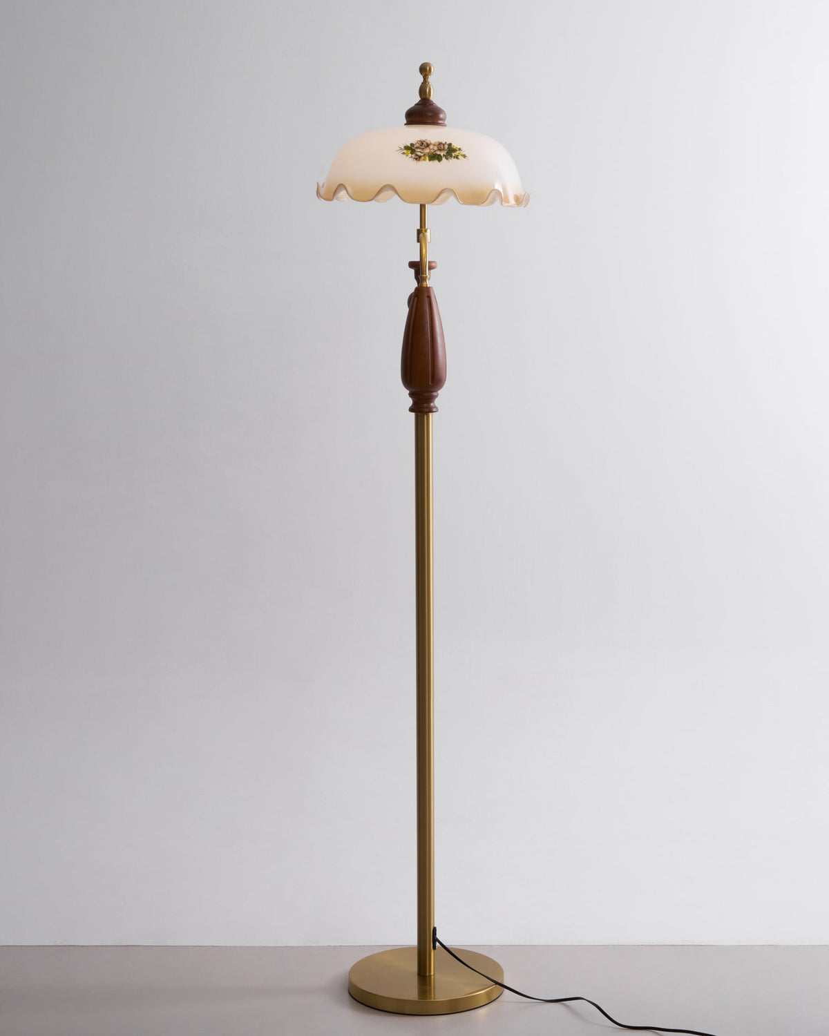 Volorel Vintage Glass Floor Lamp