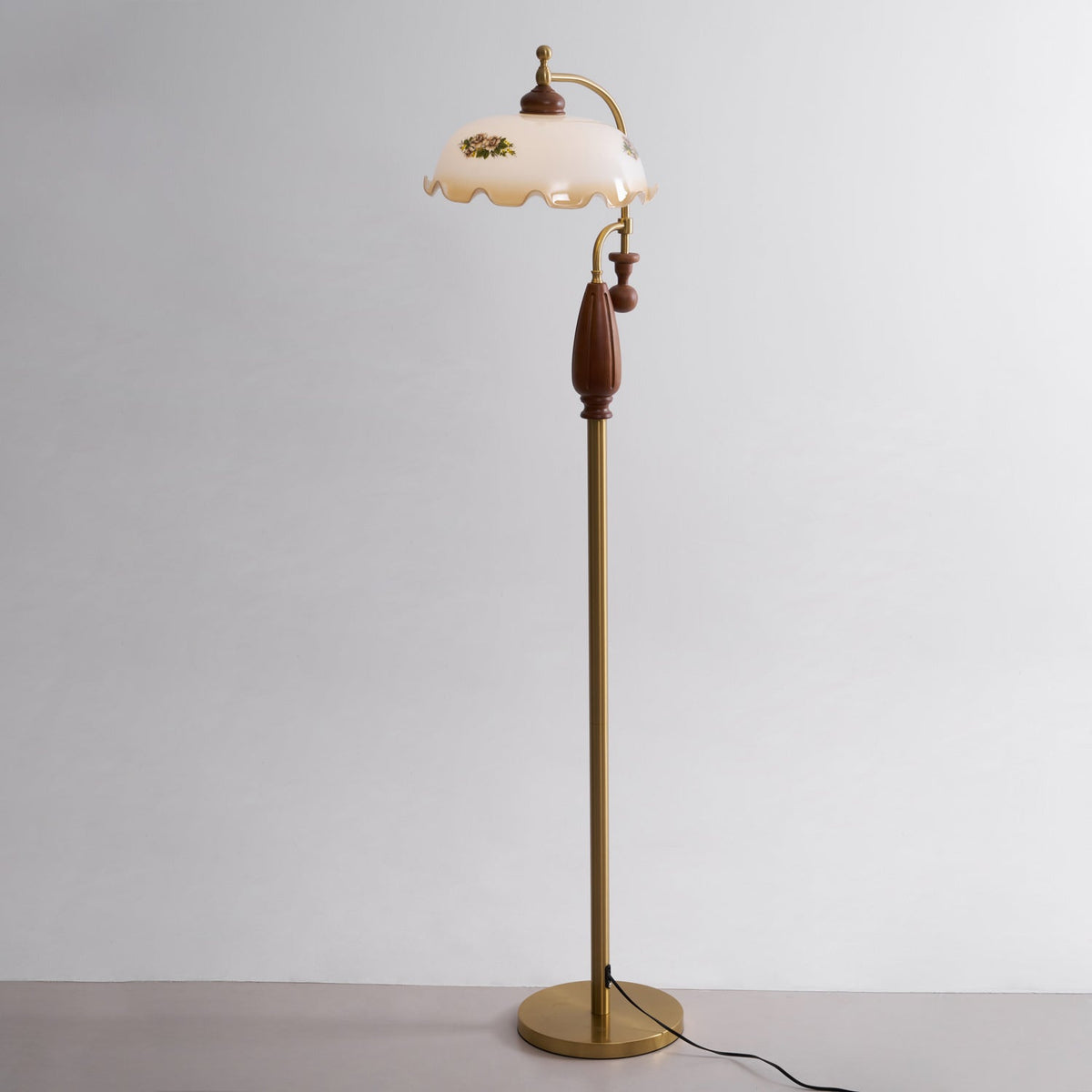 Volorel Vintage Glass Floor Lamp