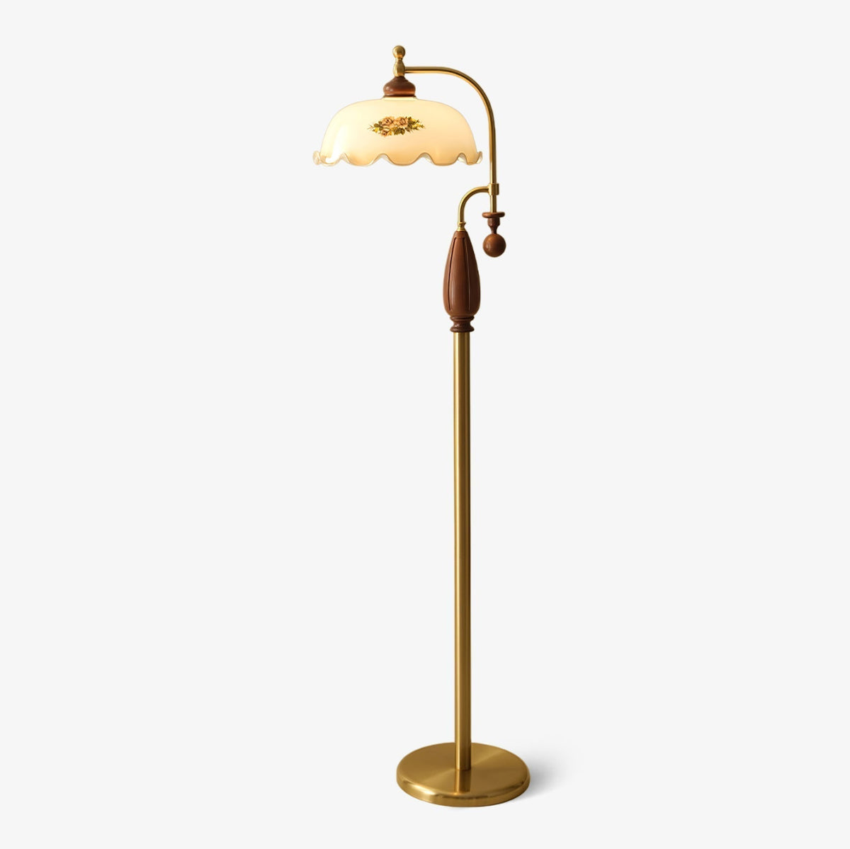 Volorel Vintage Glass Floor Lamp