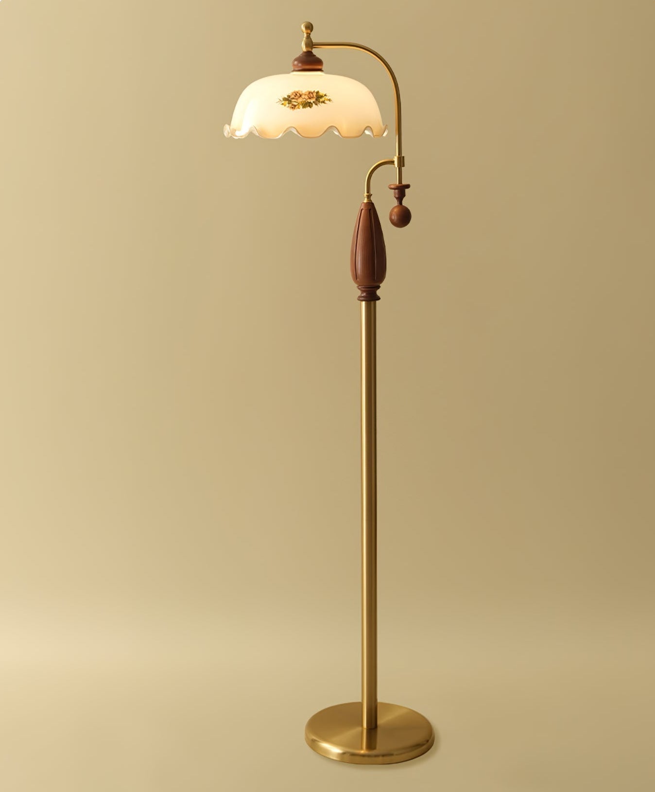 Volorel Vintage Glass Floor Lamp