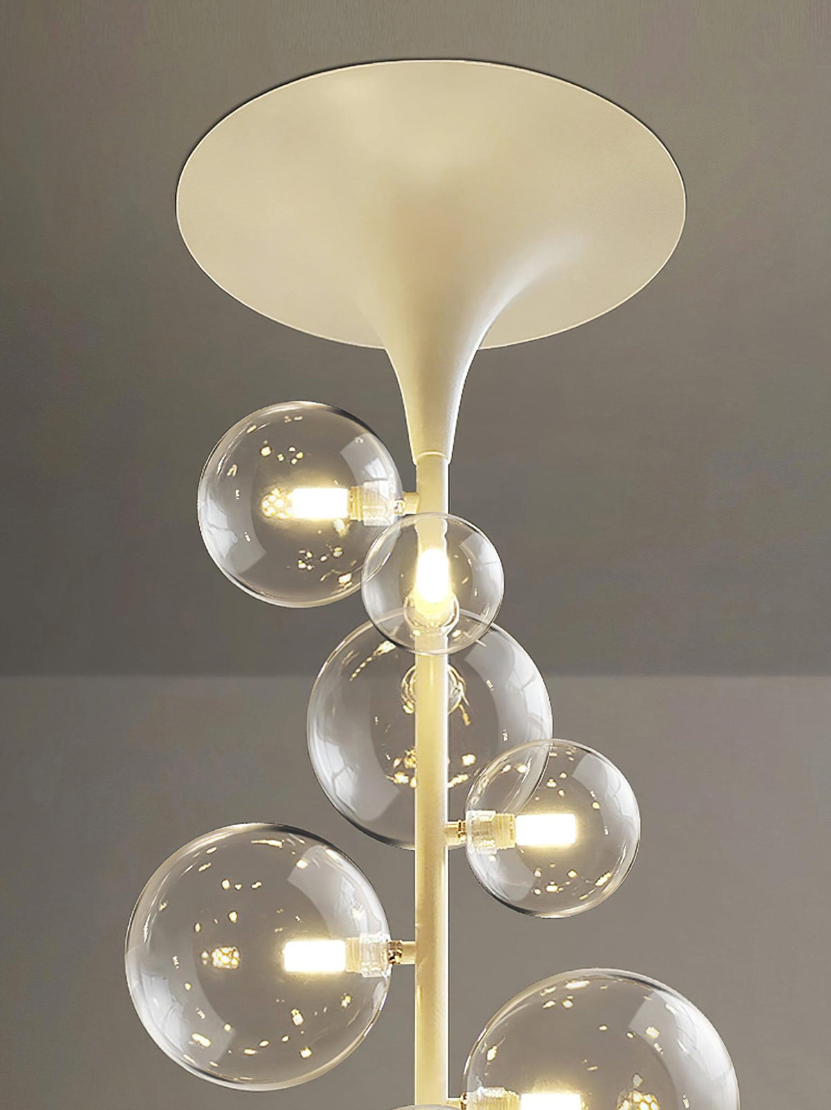 Celeina Pendant Light Brass Glass Cascading for Hallway