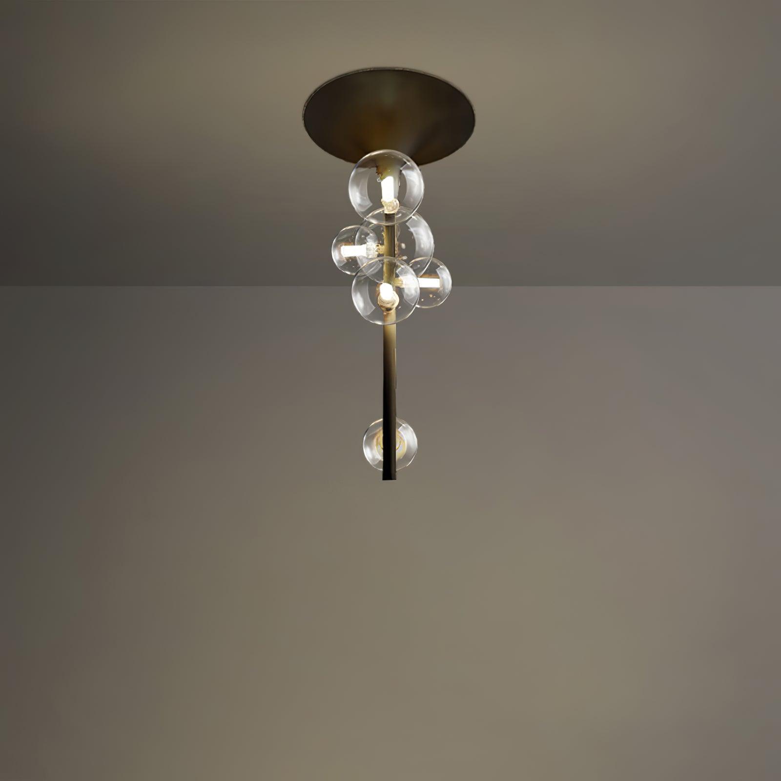 Celeina Pendant Light Brass Glass Cascading for Hallway