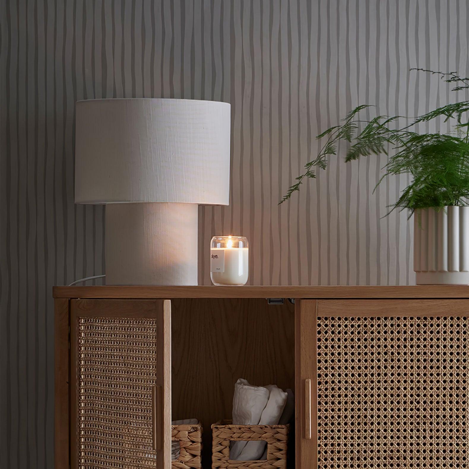 Kaleb Minimalist Fabric Table Lamp