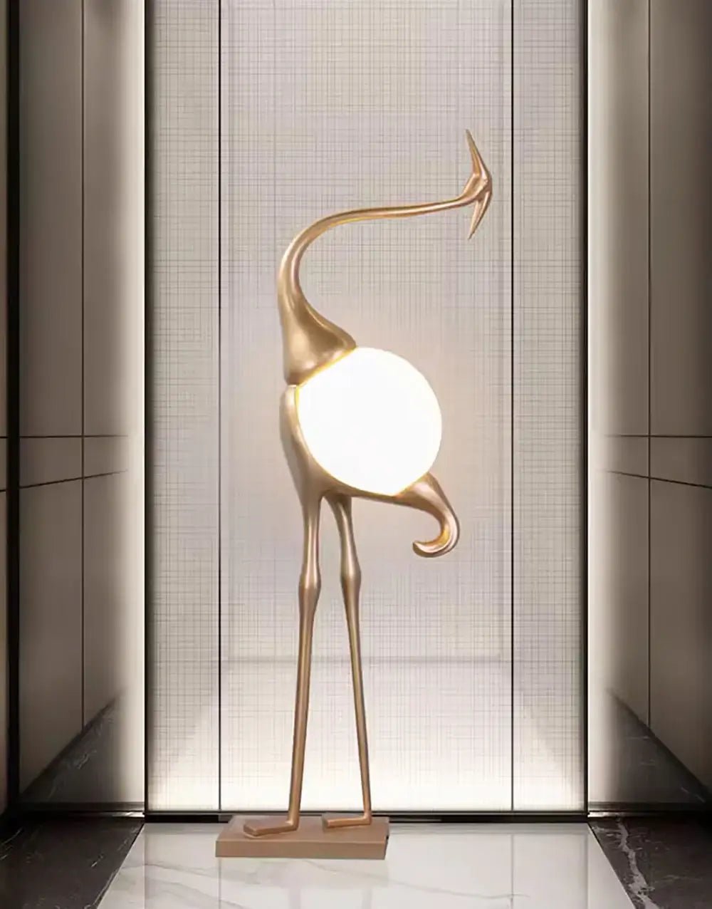 Uraearae Crane Shaped Wall Sconce