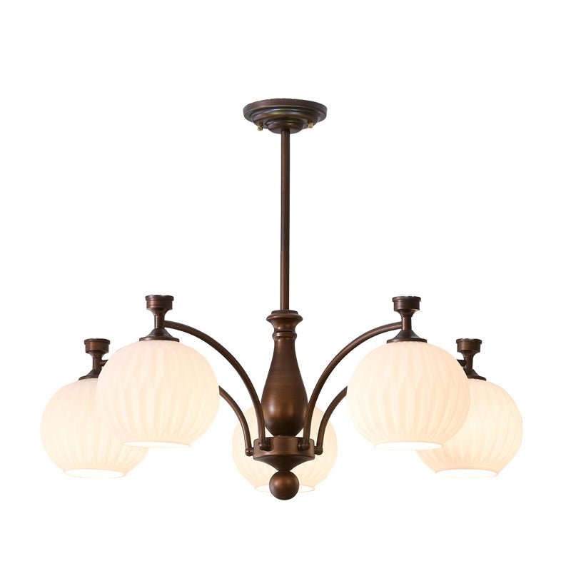 Vaslen Chandelier Orb Frosted Vintage