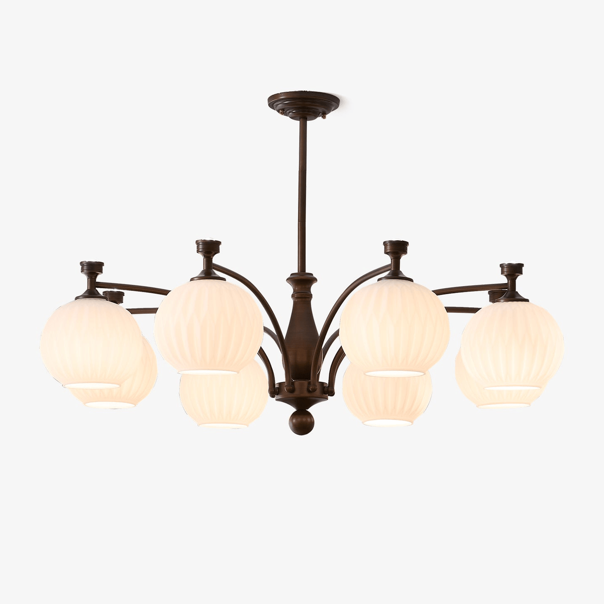 Vaslen Chandelier Orb Frosted Vintage