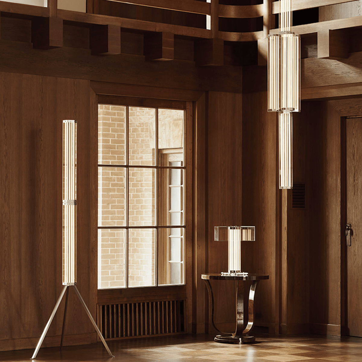 Hexagonal Glass Pendant Lamp