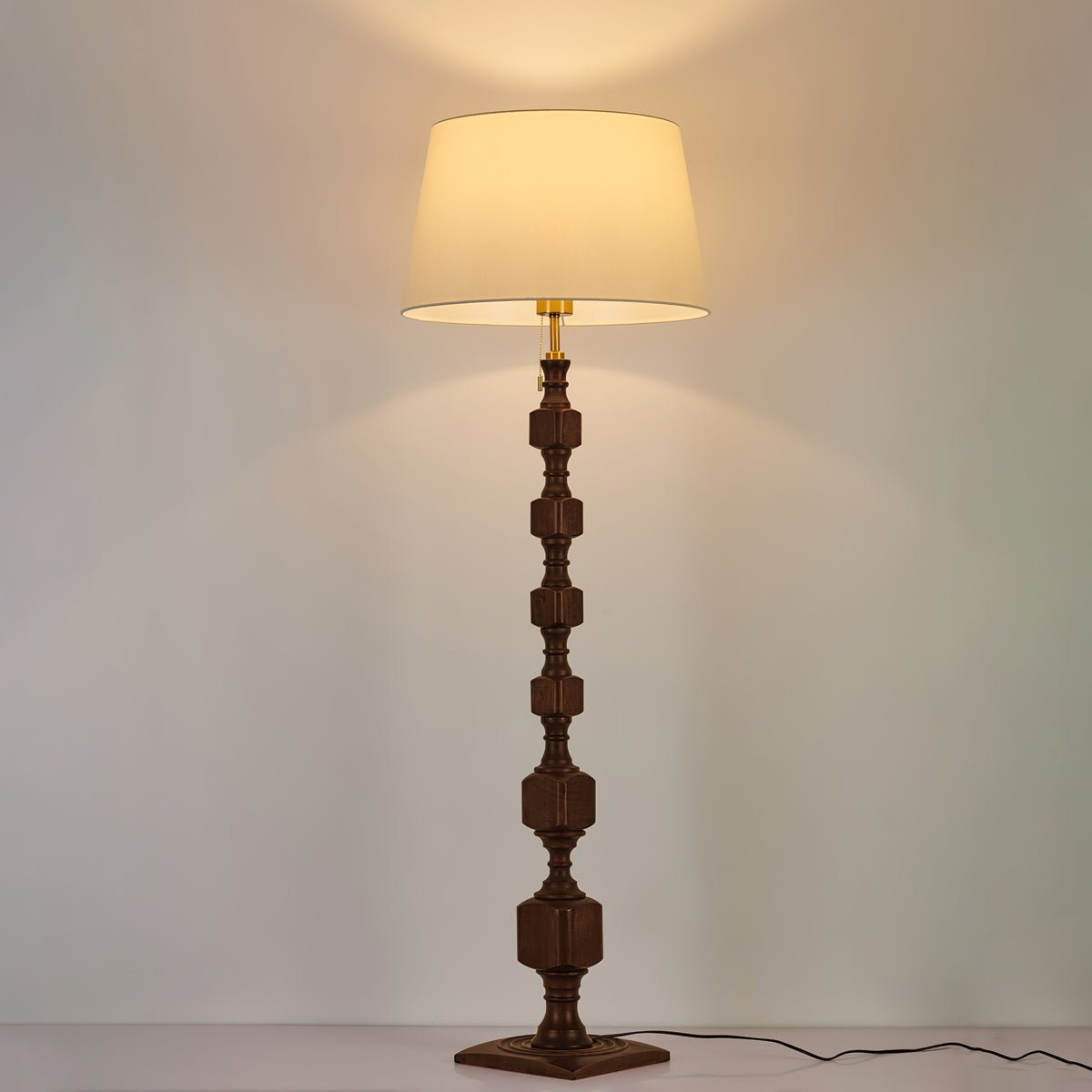 Sylarelle Hexas Wood Floor Lamp