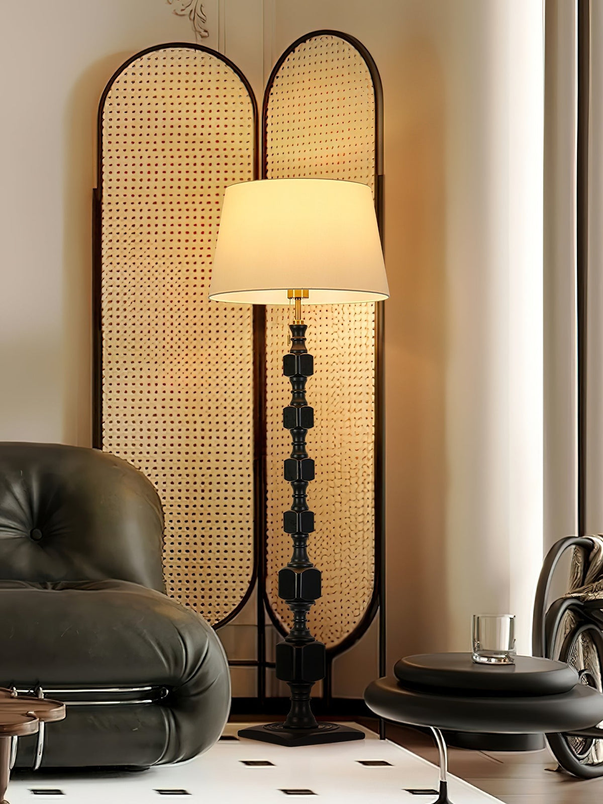 Sylarelle Hexas Wood Floor Lamp