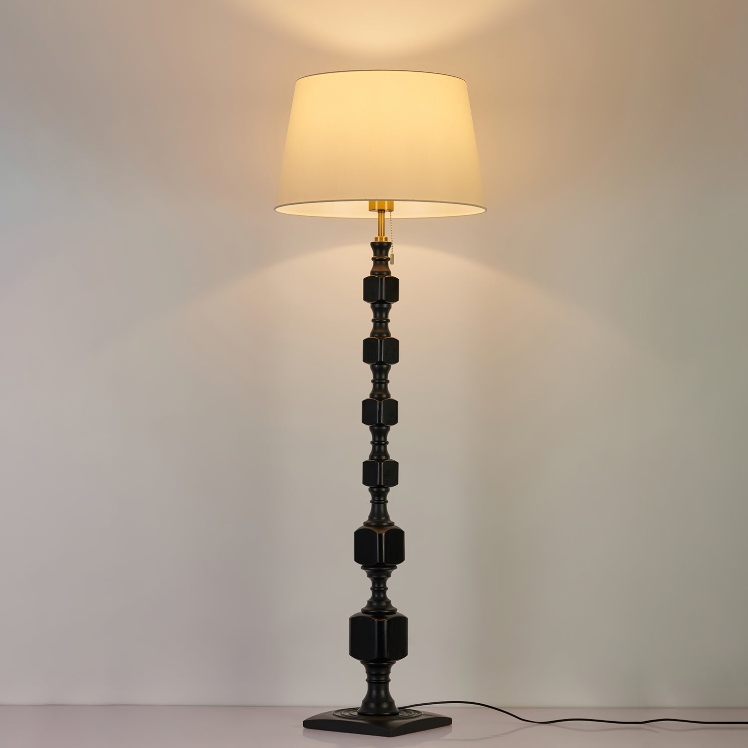 Sylarelle Hexas Wood Floor Lamp