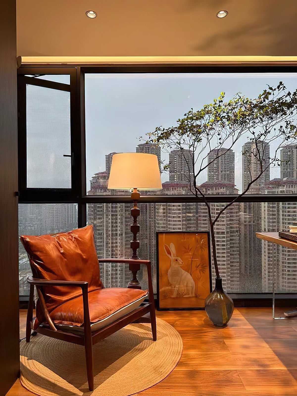 Sylarelle Hexas Wood Floor Lamp