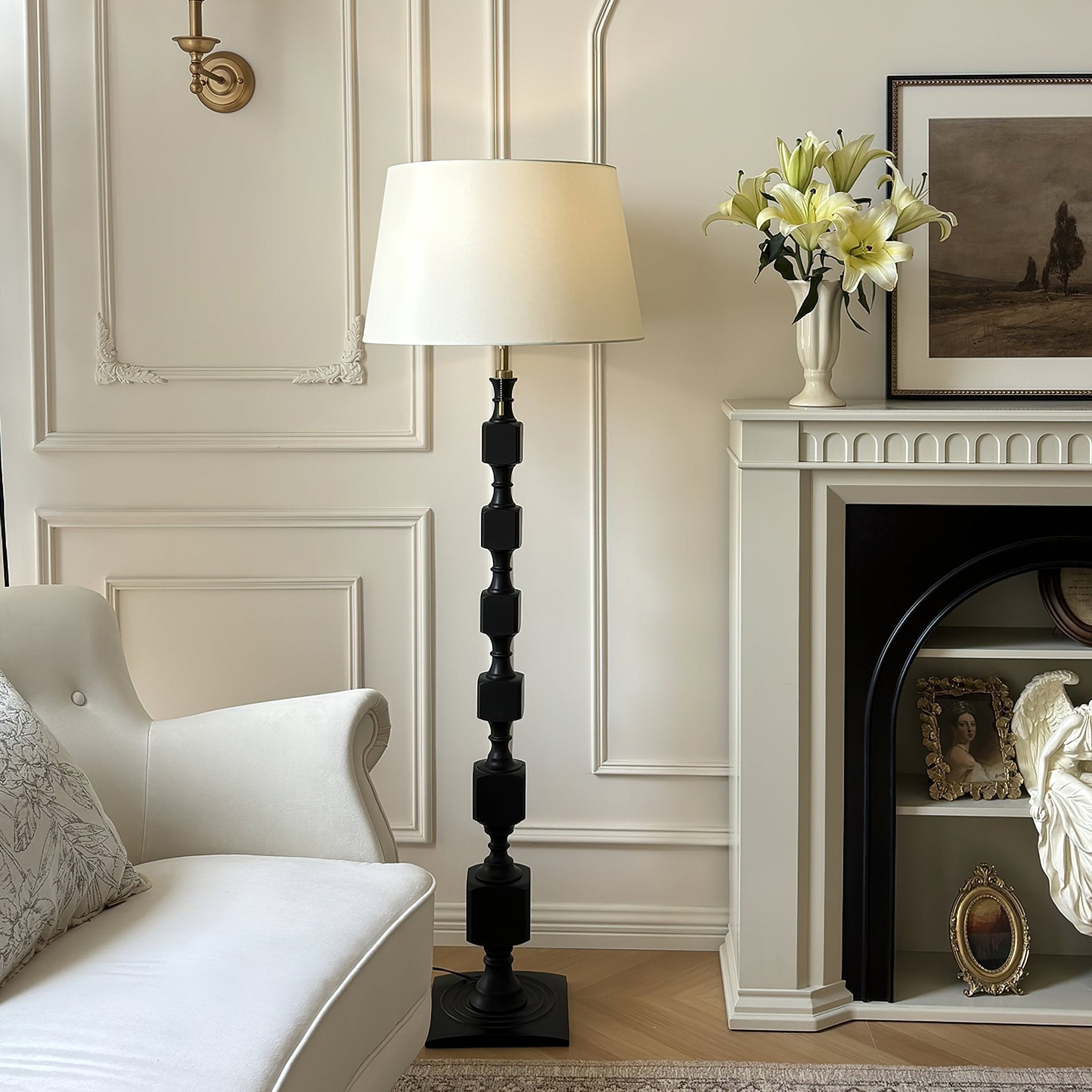 Sylarelle Hexas Wood Floor Lamp