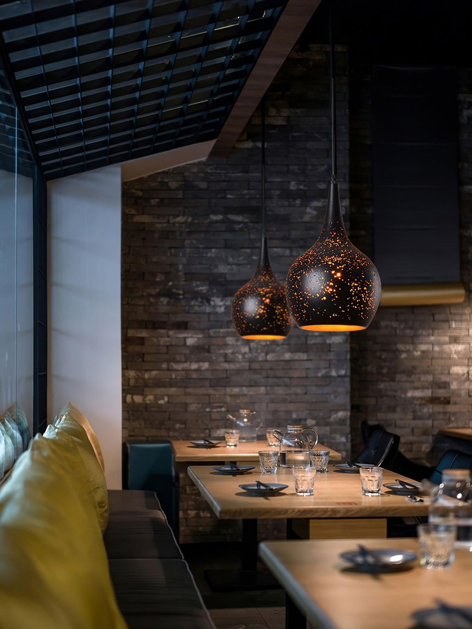 Solara Pendant Lamp Hollow Industrial Vintage - Neutral Decor