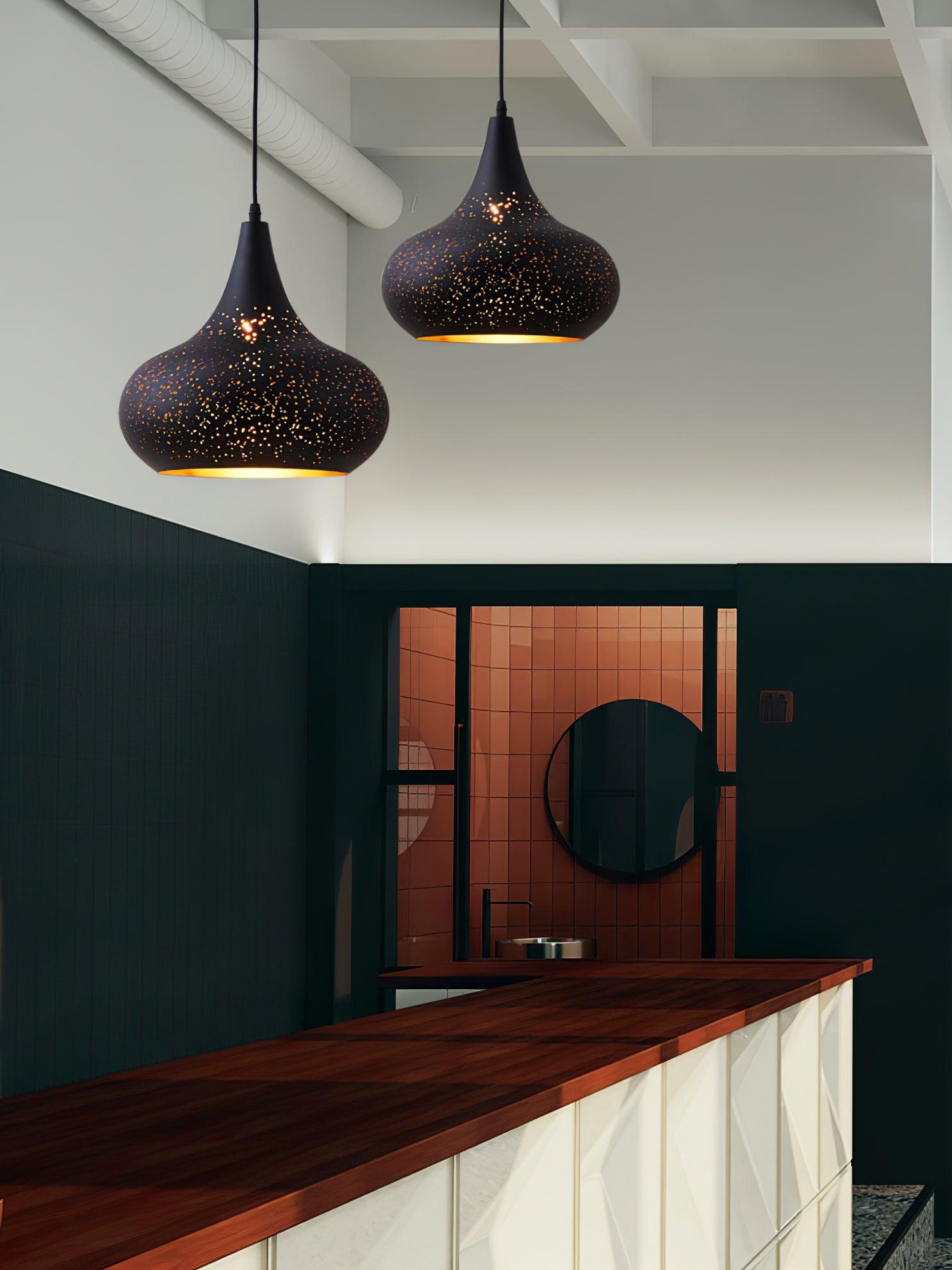 Solara Pendant Lamp Hollow Industrial Vintage - Neutral Decor