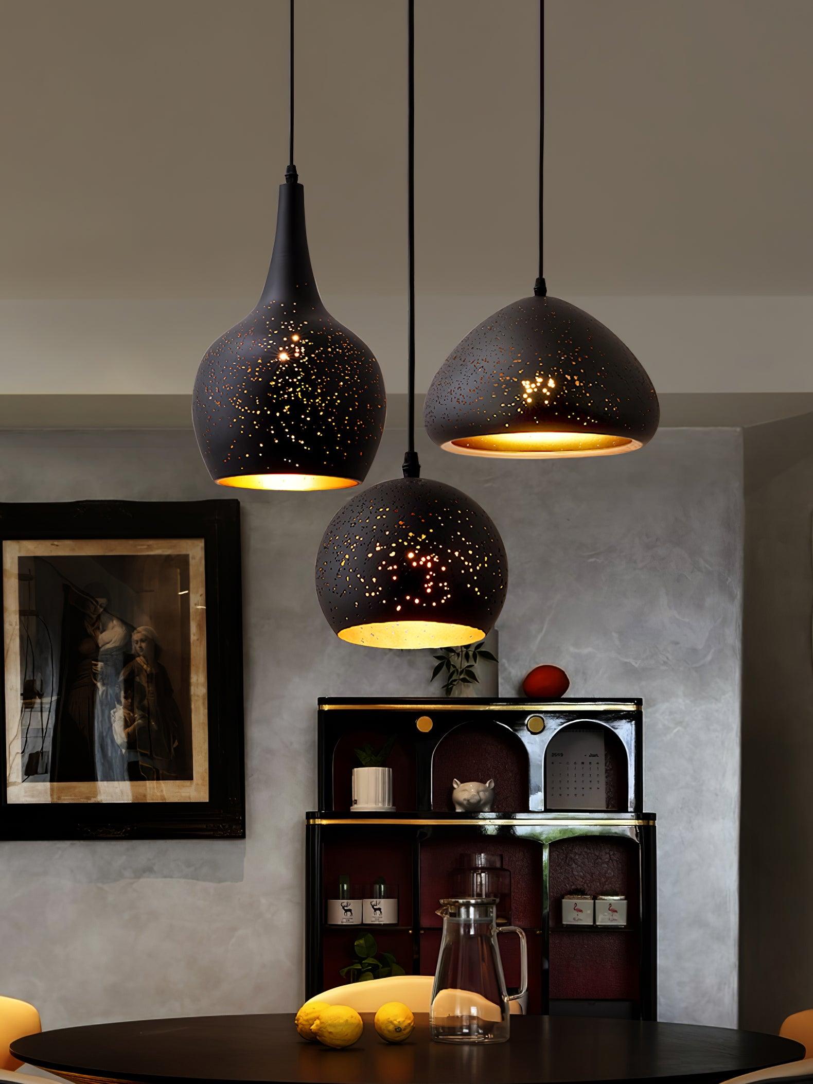 Solara Pendant Lamp Hollow Industrial Vintage - Neutral Decor
