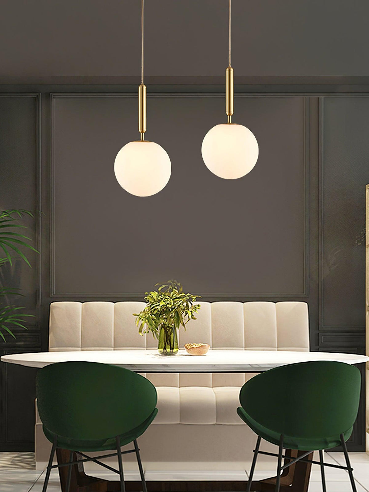 Orlabrook Brass Globe Pendant Light