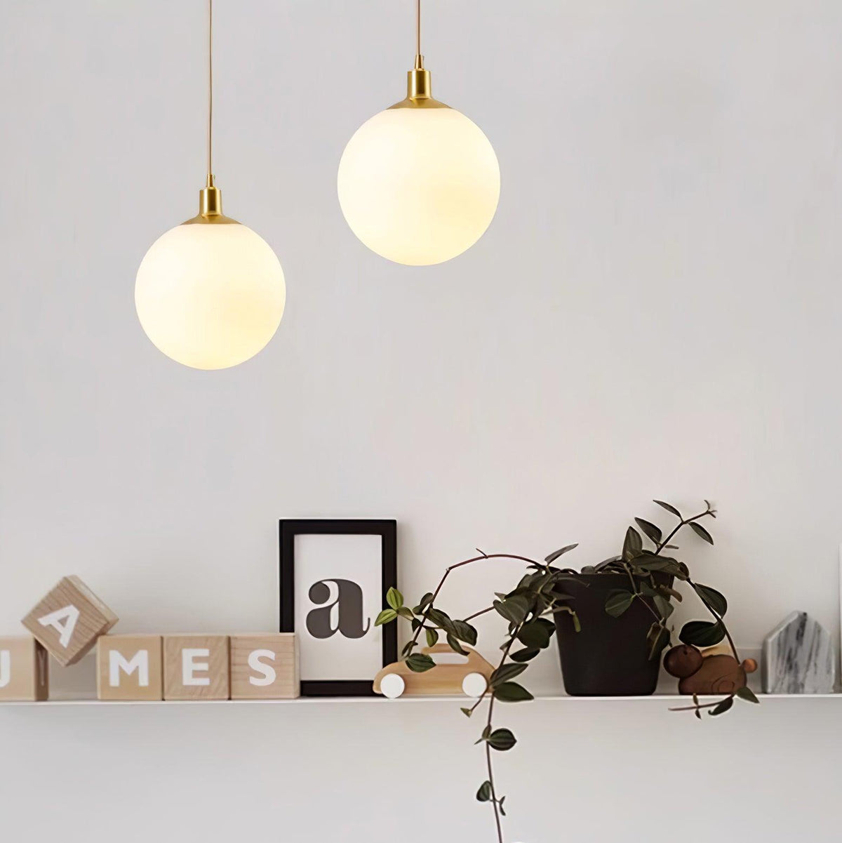 Orlabrook Brass Globe Pendant Light
