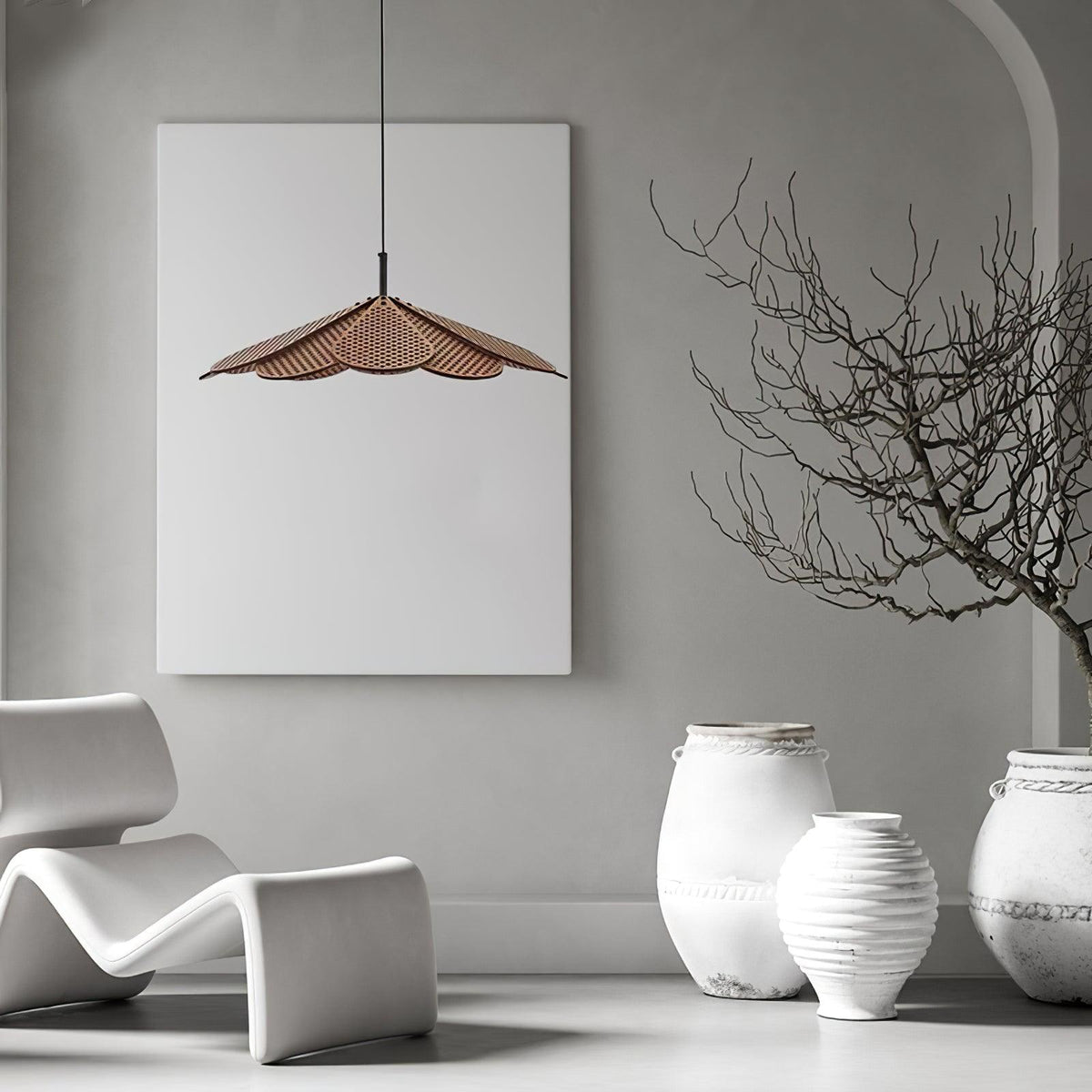 Zevarus Nordic Art Wabi-Sabi Wood Pendant Light