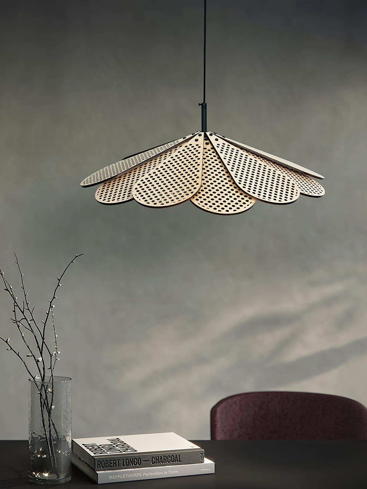 Zevarus Nordic Art Wabi-Sabi Wood Pendant Light