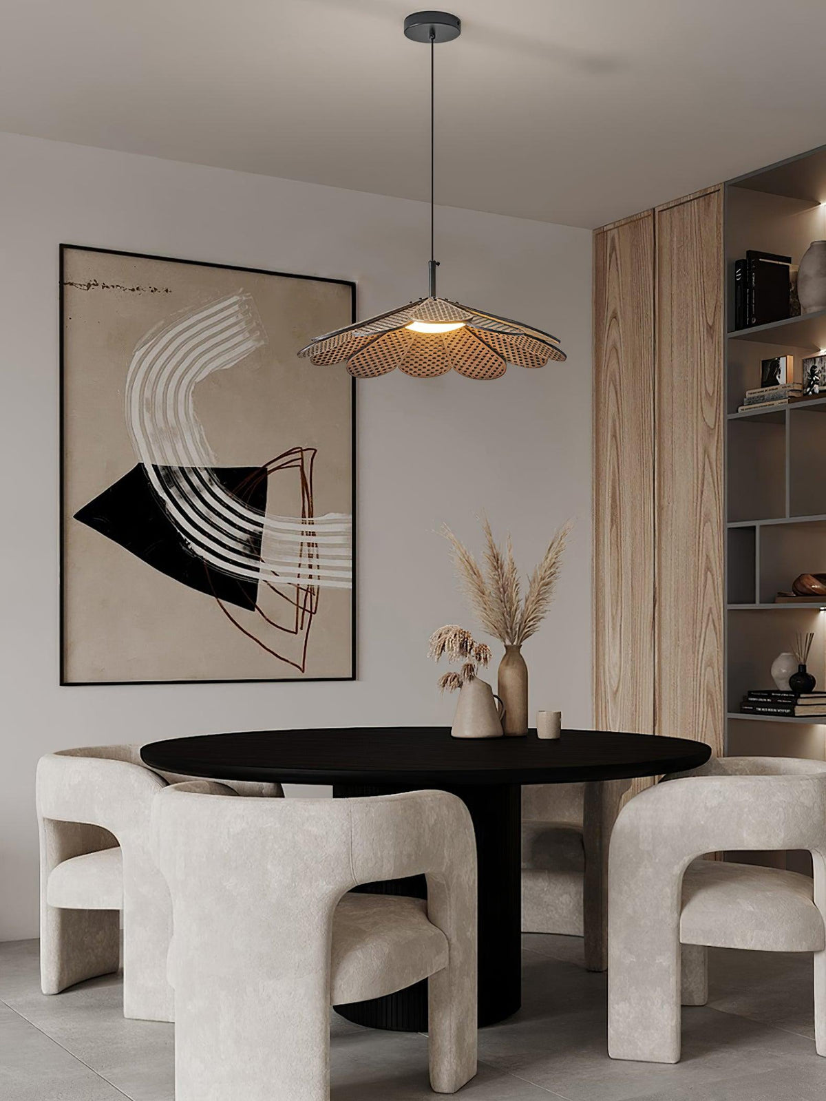 Zevarus Nordic Art Wabi-Sabi Wood Pendant Light