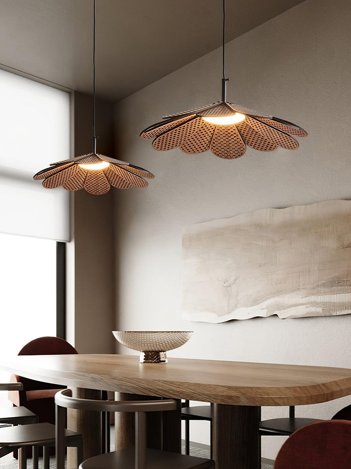 Zevarus Nordic Art Wabi-Sabi Wood Pendant Light