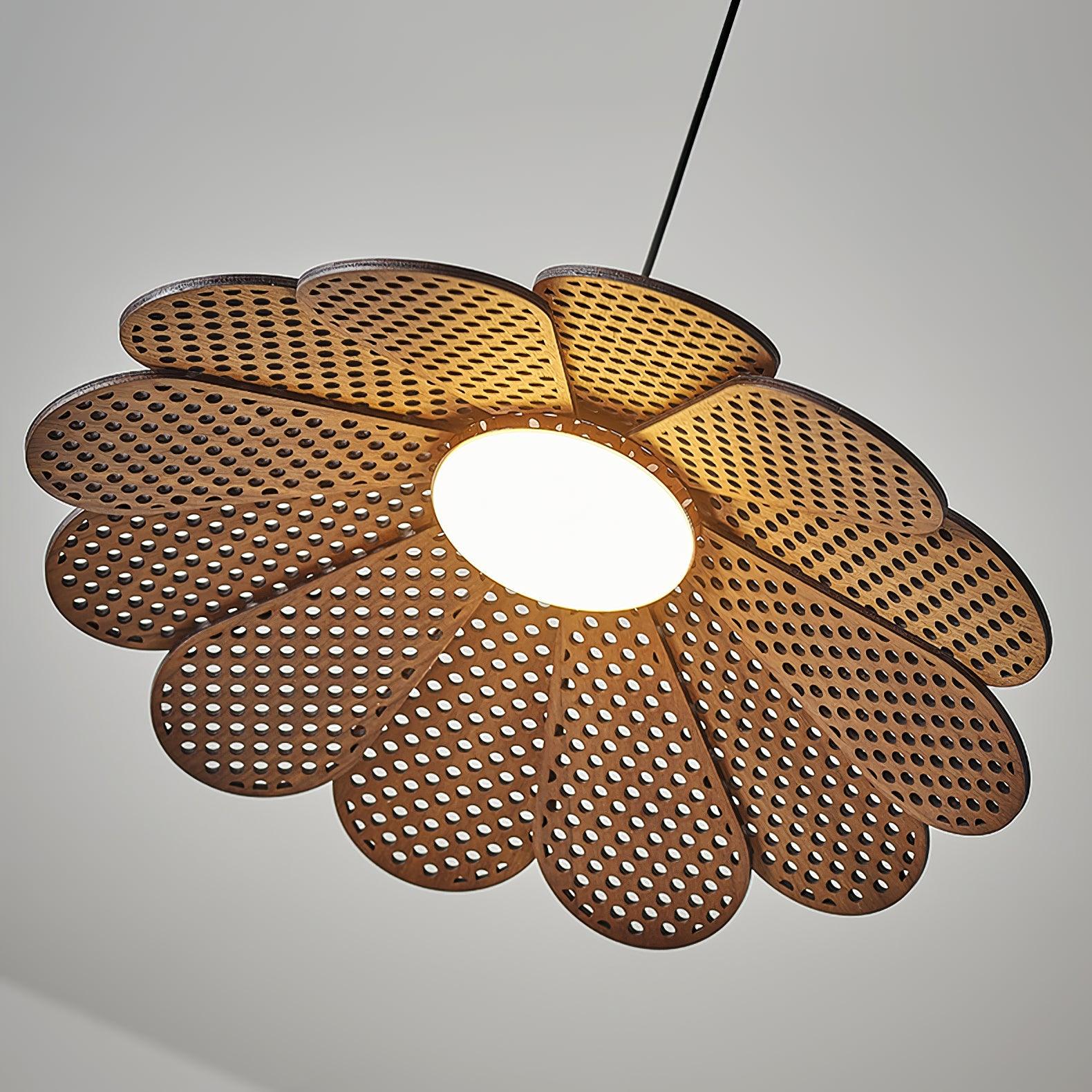 Zevarus Nordic Art Wabi-Sabi Wood Pendant Light