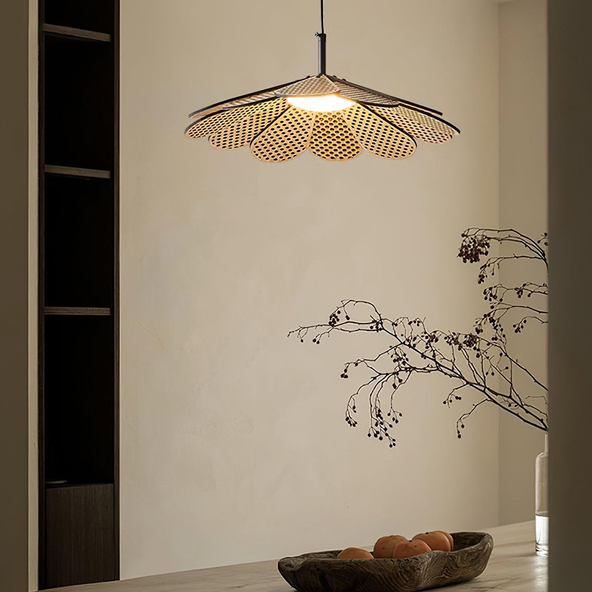 Zevarus Nordic Art Wabi-Sabi Wood Pendant Light