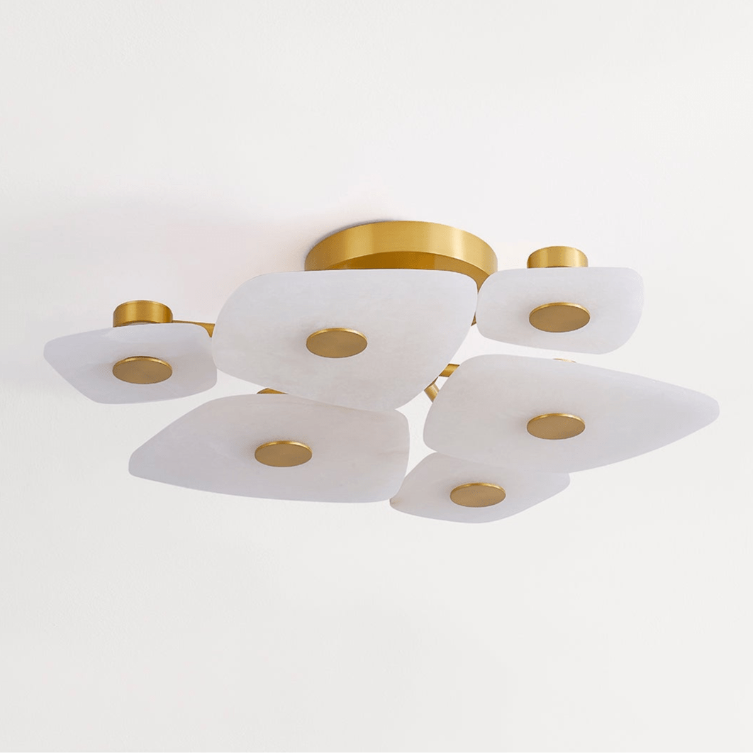 Ilsilyra Petal Shaped Glass Ceiling Light