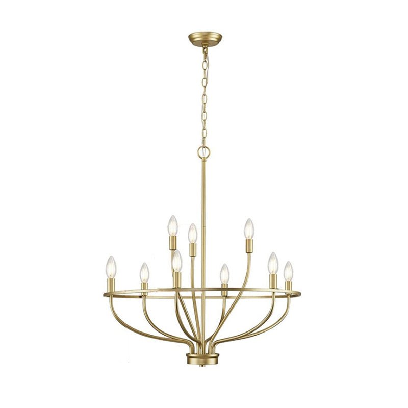 Aurinella Brass Gold Candelabra Chandelier