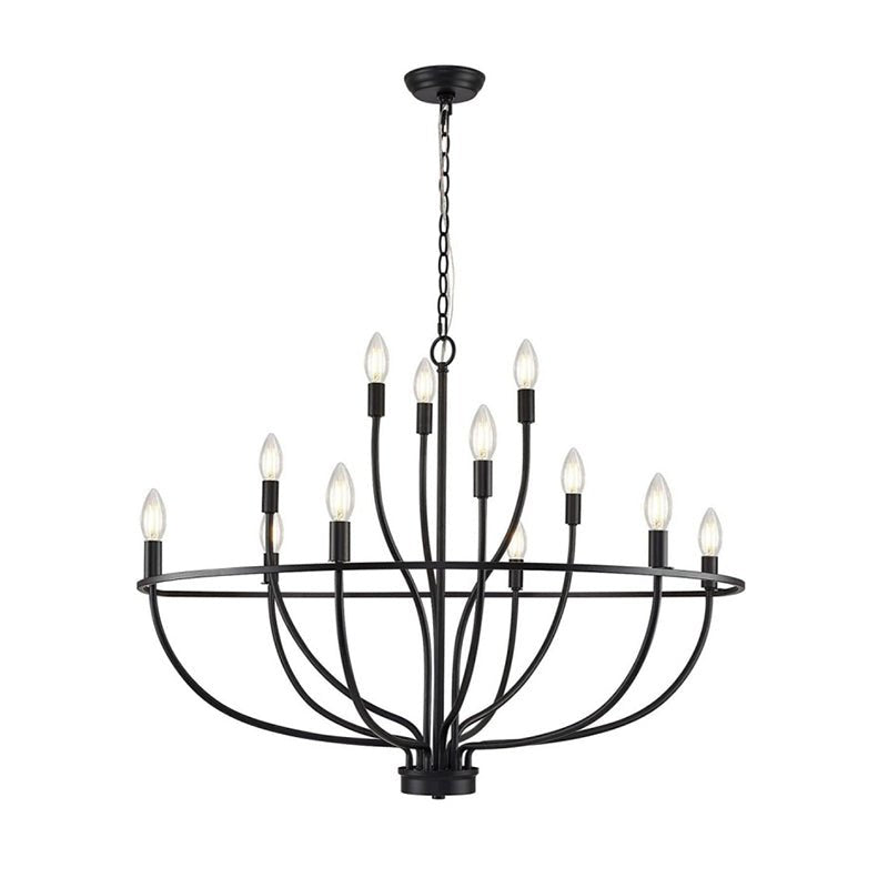 Aurinella Brass Gold Candelabra Chandelier