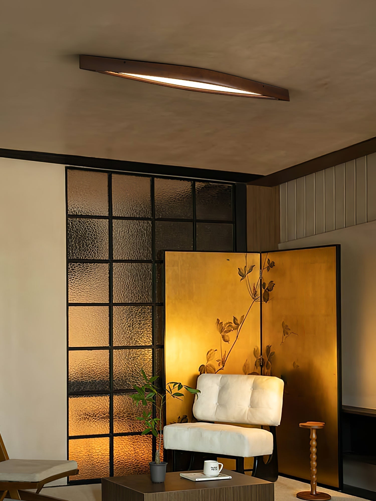 Alnoreth Nordic Horizon Linear Wood Ceiling Lamp