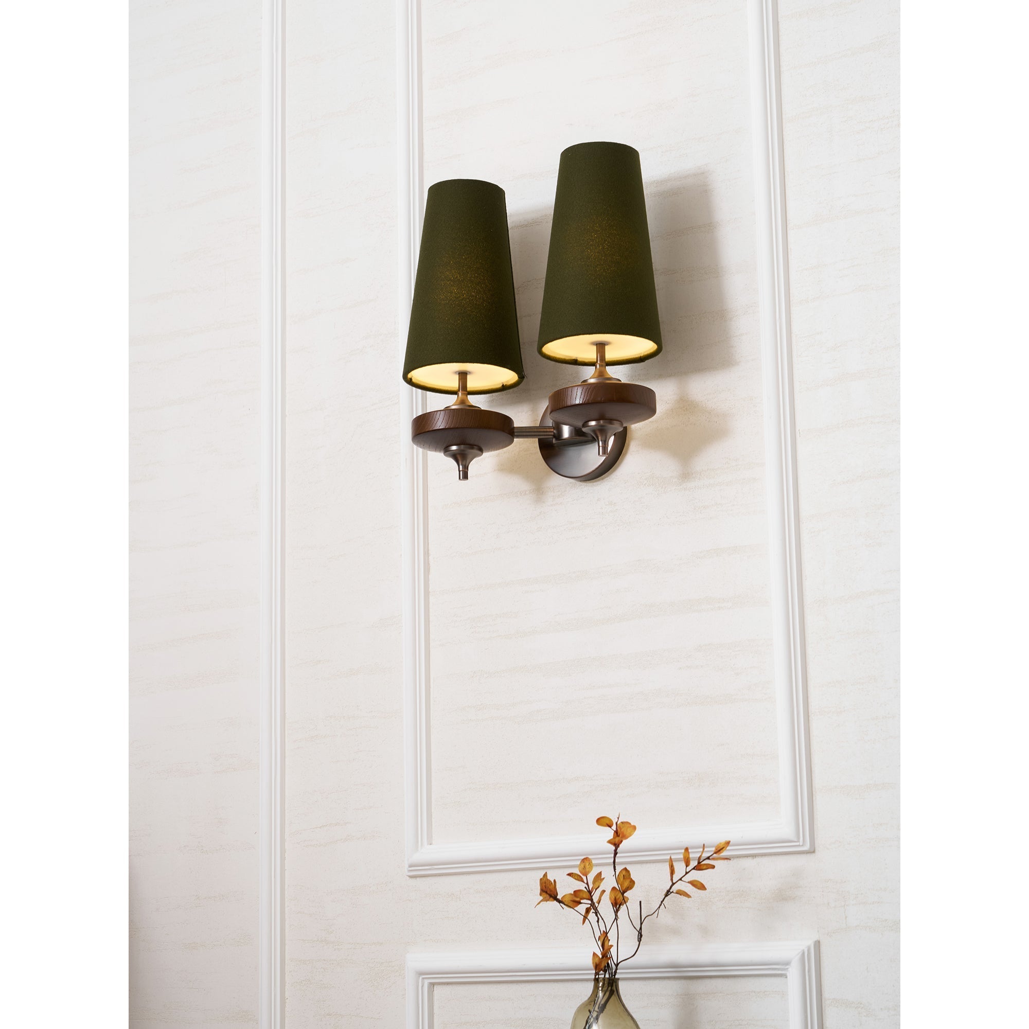 Ravenvale Twin Shade Indoor Wall Light