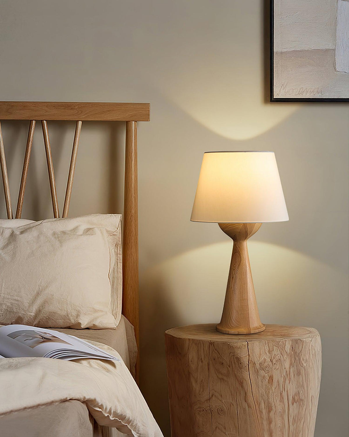 Tempo Vintage Wood Table Lamp