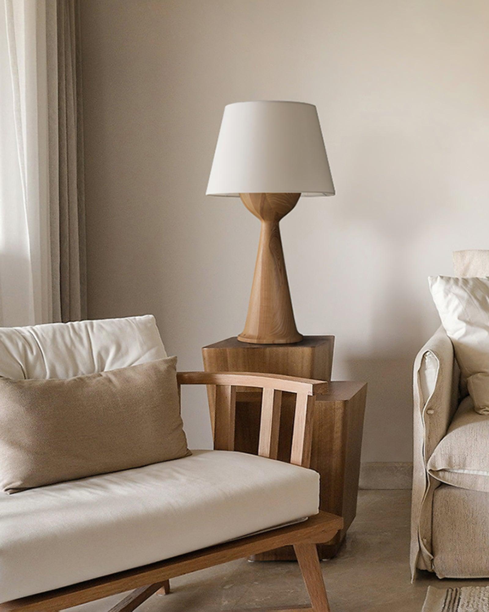 Tempo Vintage Wood Table Lamp
