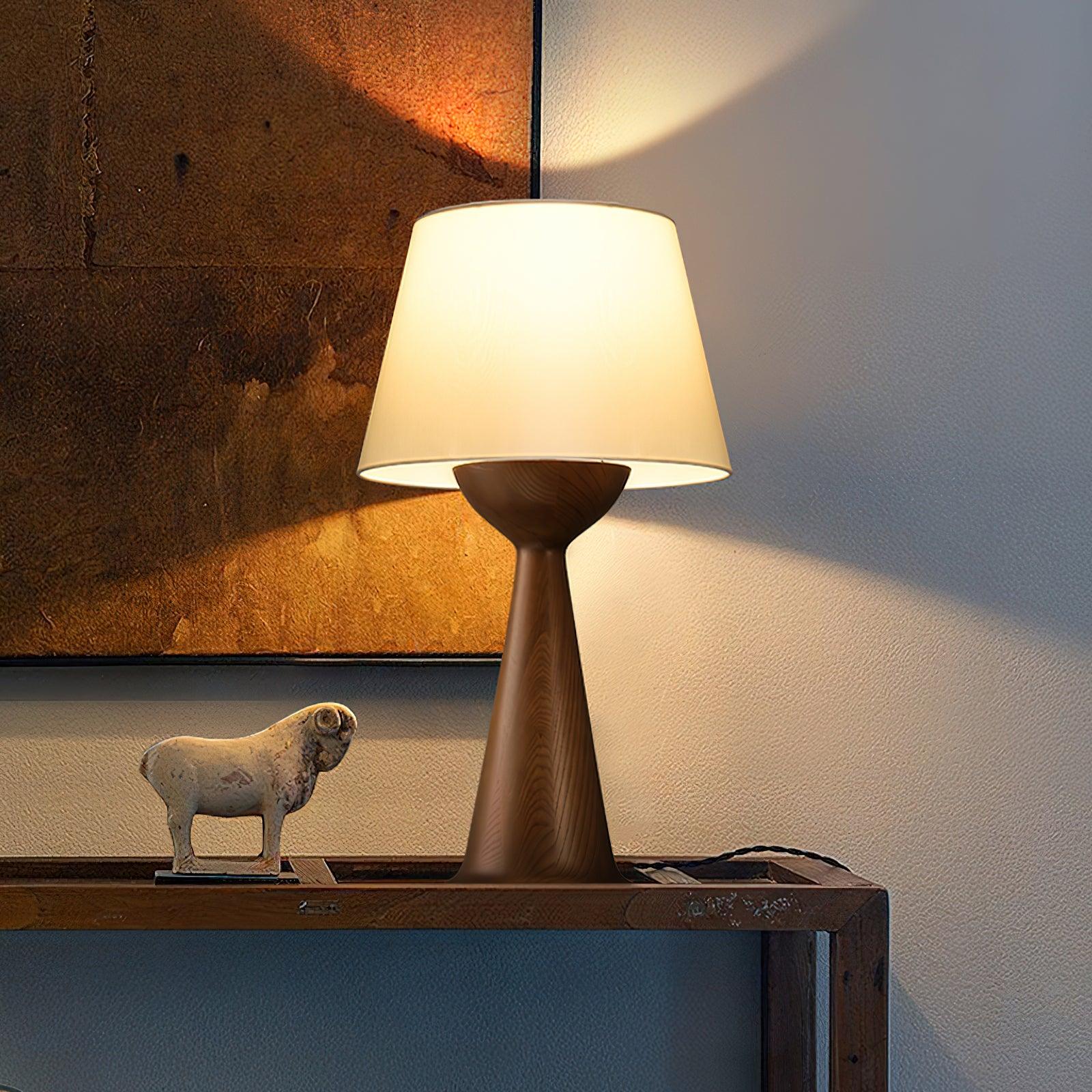 Tempo Vintage Wood Table Lamp