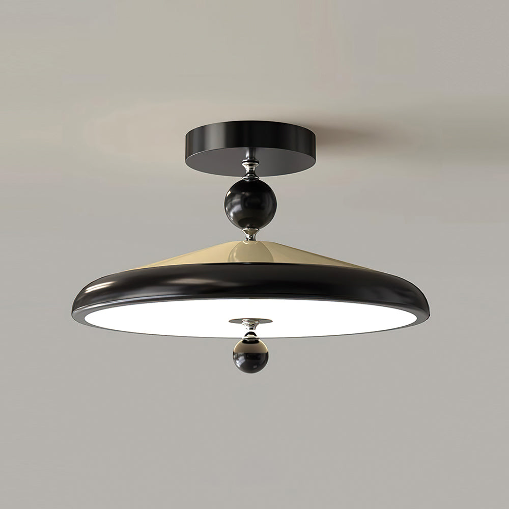 Belano Wooden Frame Round Ceiling Lamp - Neutral Decor