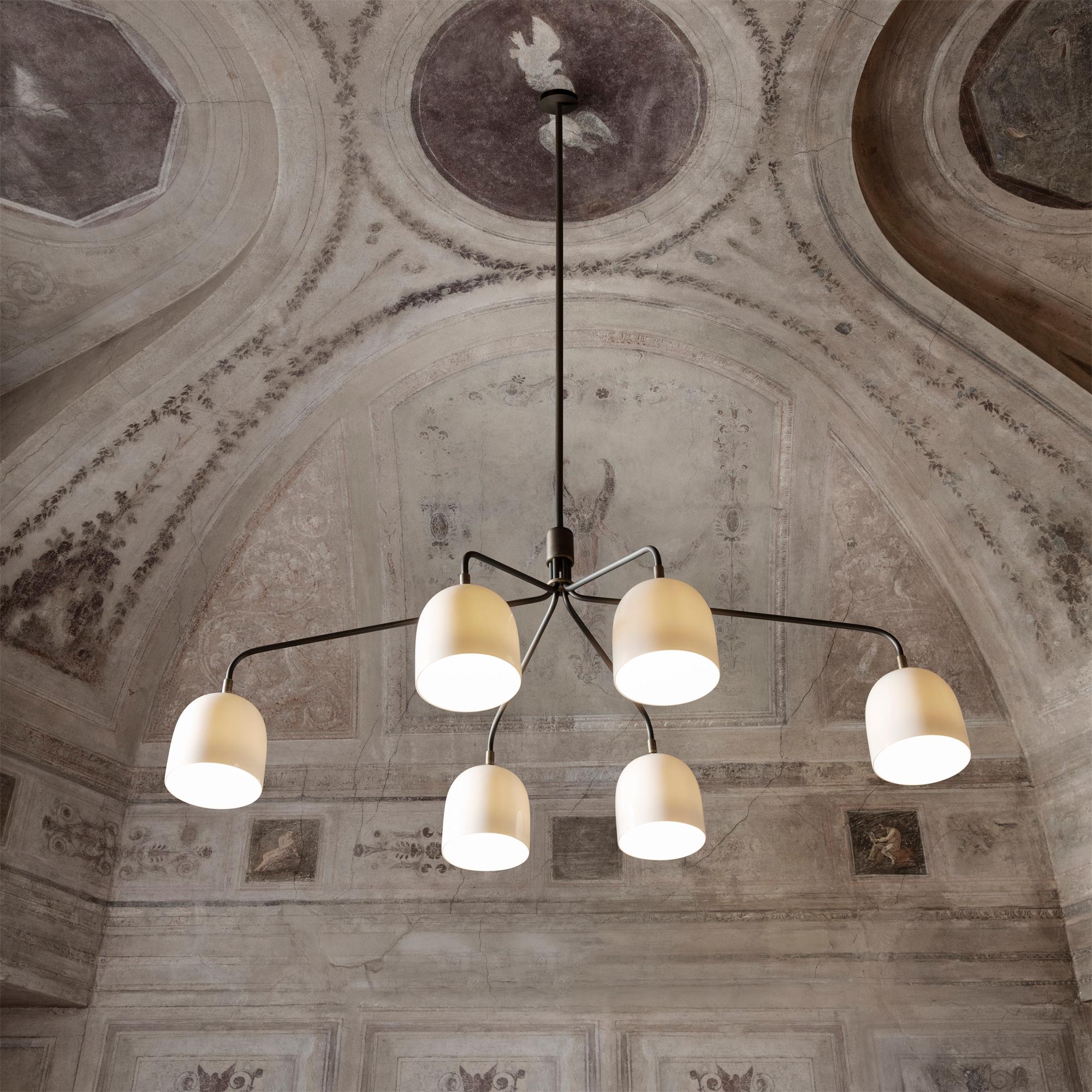 Casorira Chandelier Black Brass Industrial