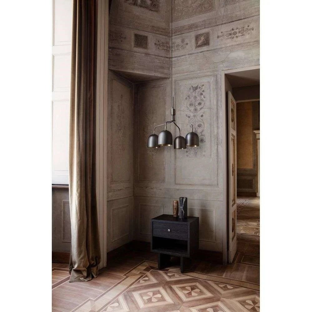 Casorira Chandelier Black Brass Industrial