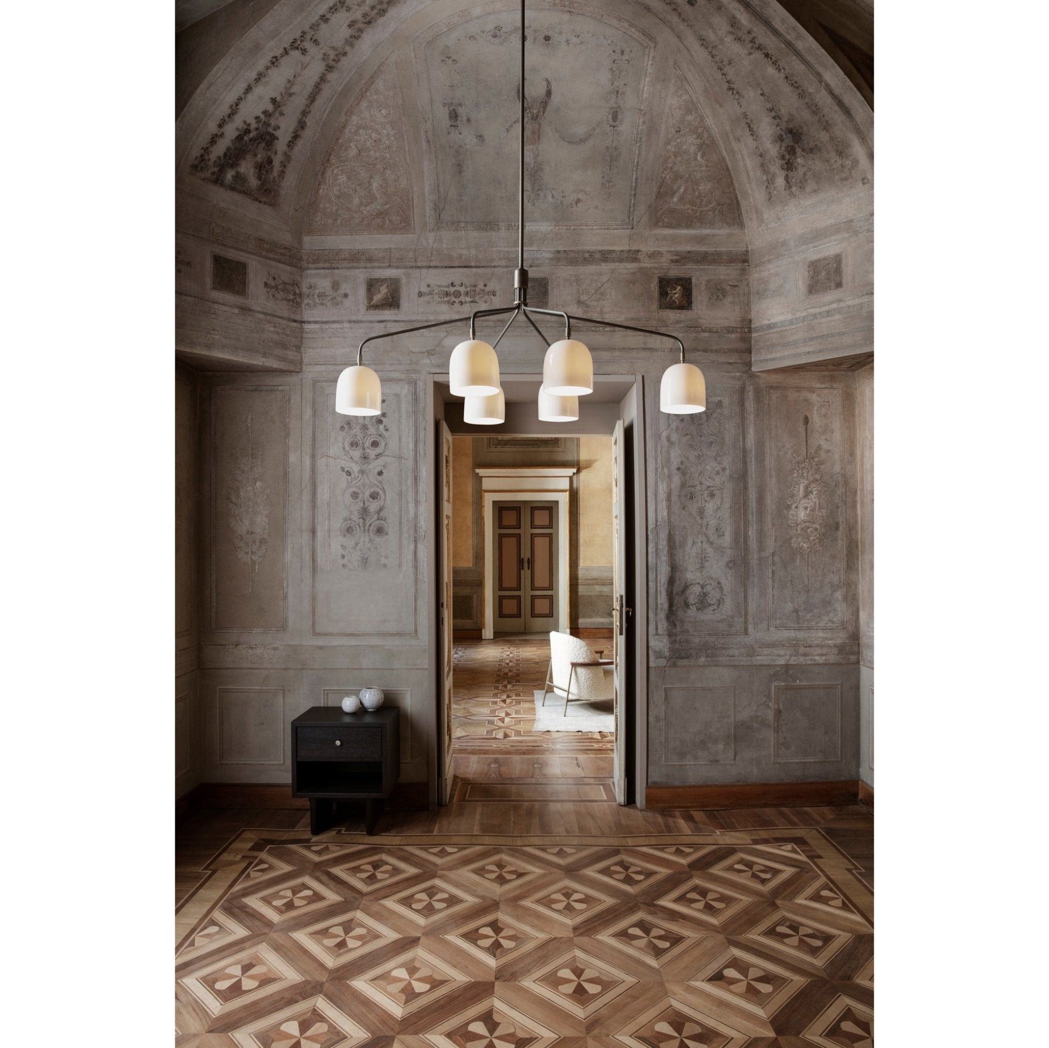 Casorira Chandelier Black Brass Industrial