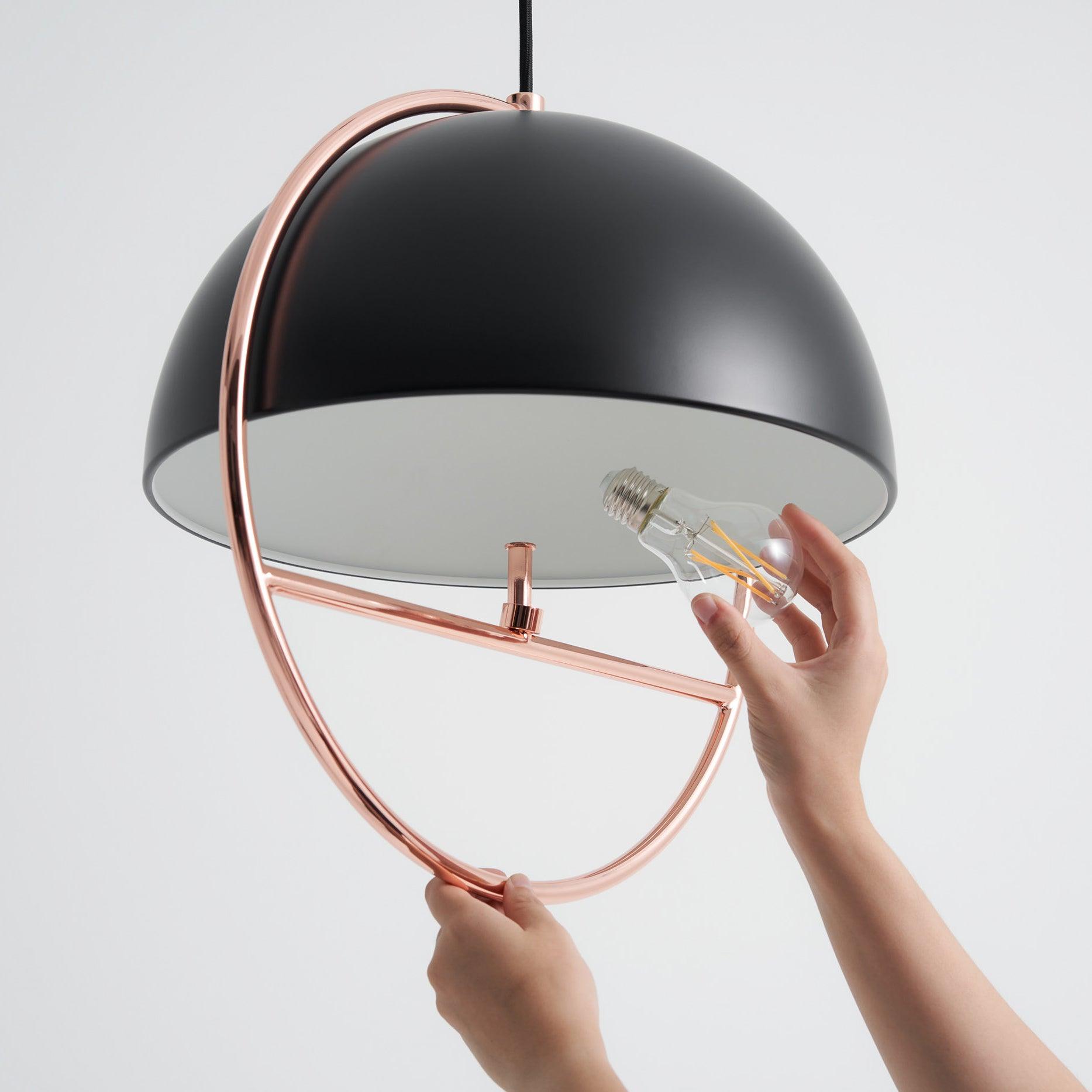 Zephira Steel Classic Pendant Lamp