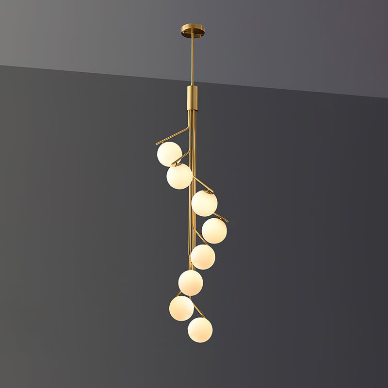 Solivine Chandelier Gold Branch Globe LED