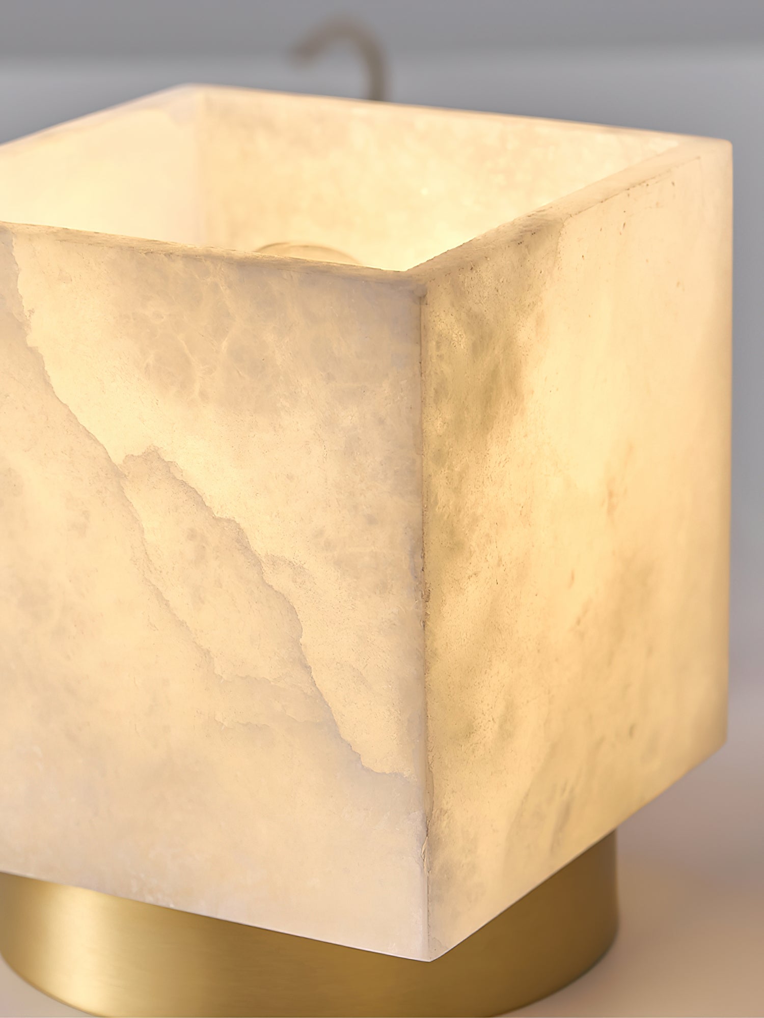 Usilia Modern Minimalist Brass Alabaster Ceiling Light