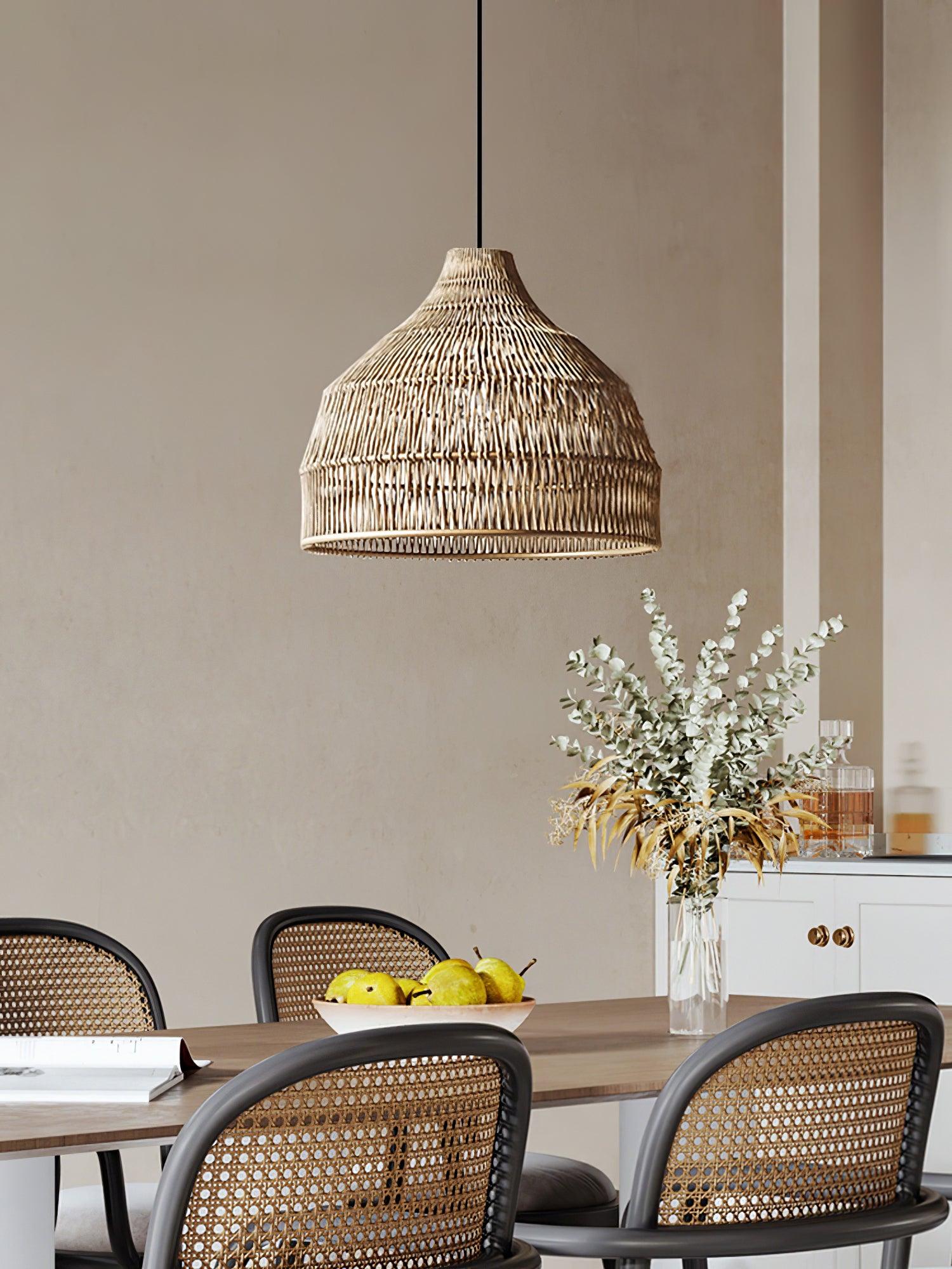 Wickora Vintage Wicker Pendant Lamp
