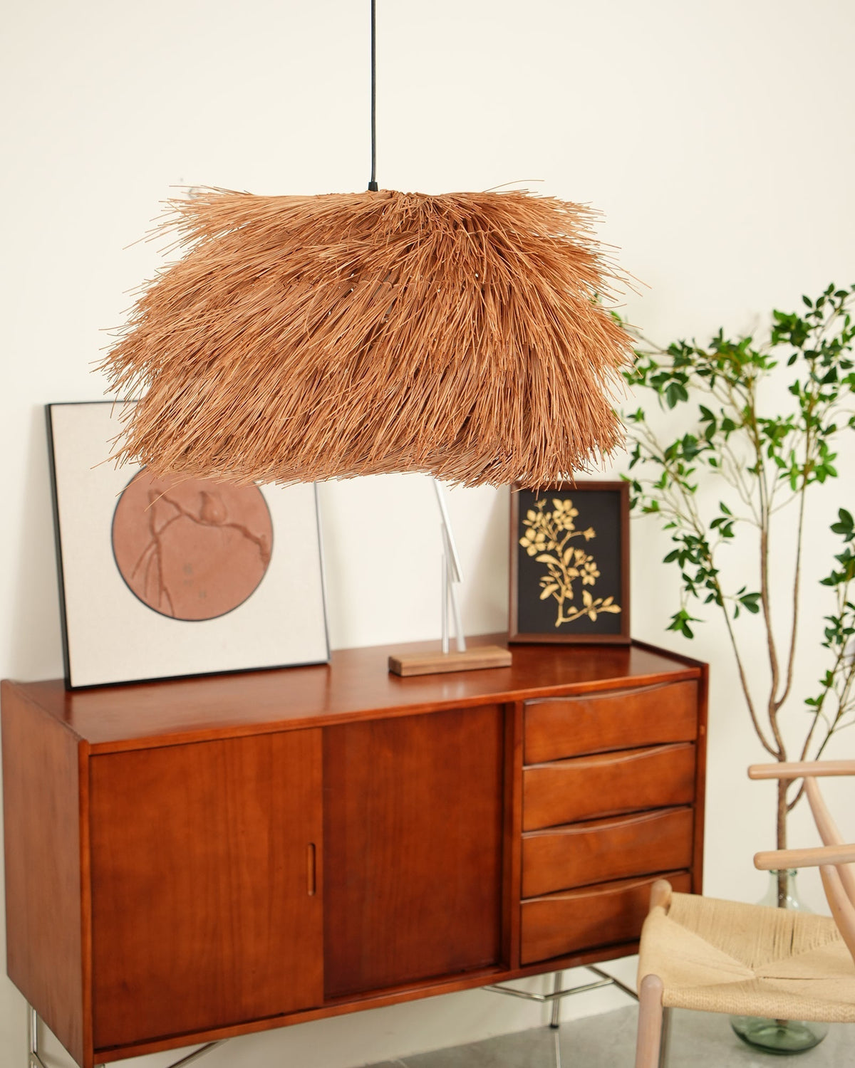 Wickora Vintage Wicker Pendant Lamp