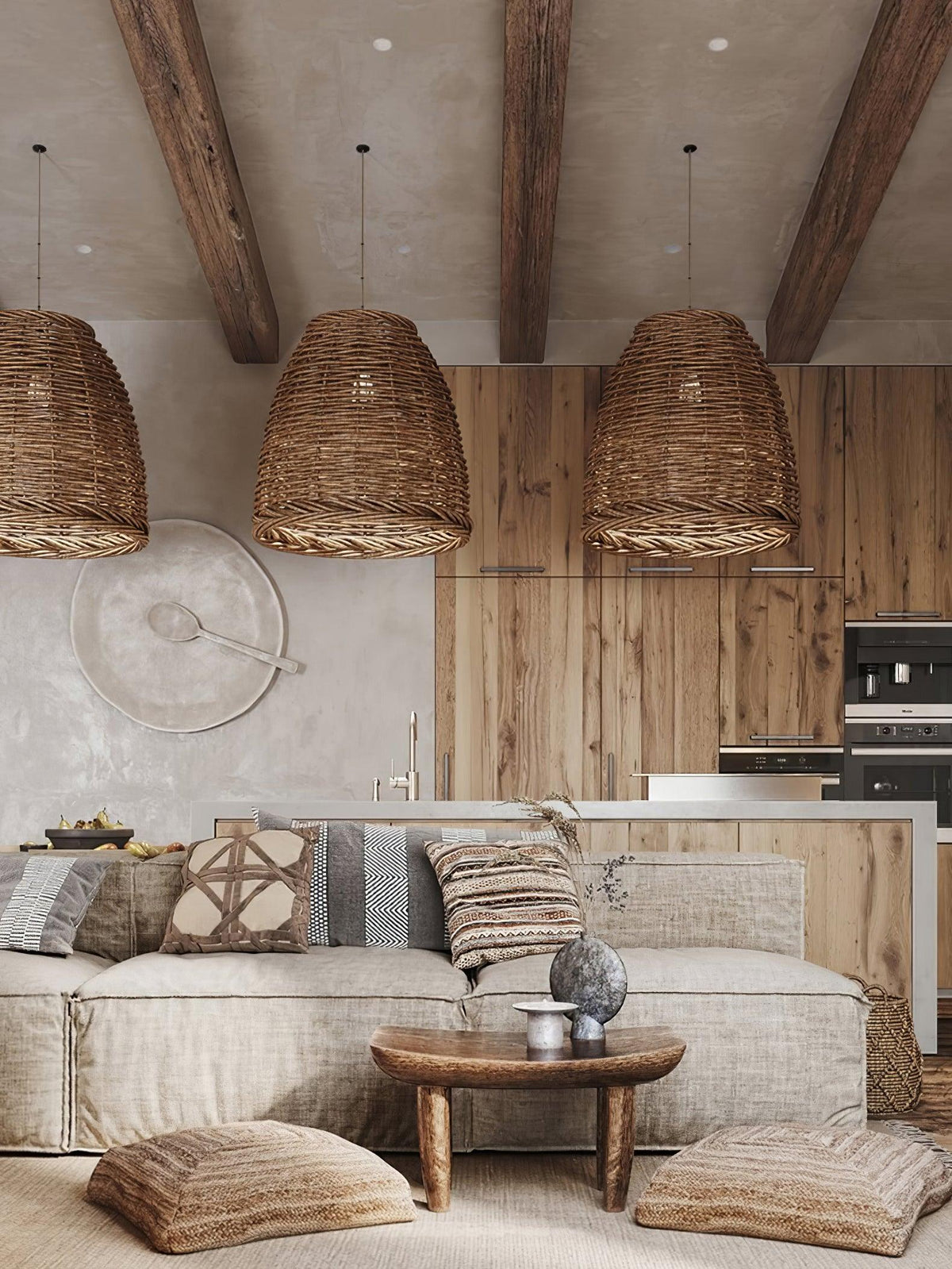 Wickora Vintage Wicker Pendant Lamp