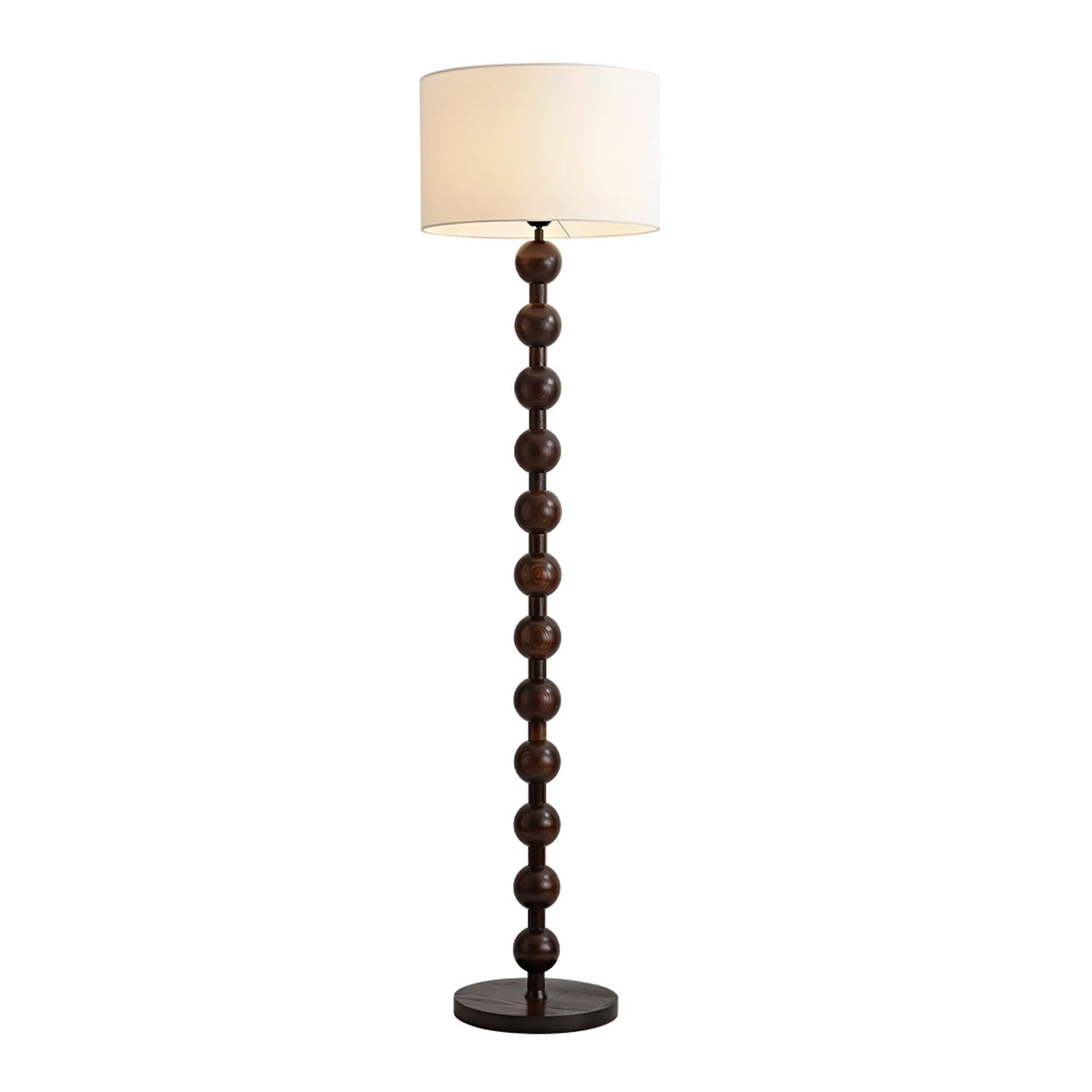 Paston Wood Fabric Floor Lamp